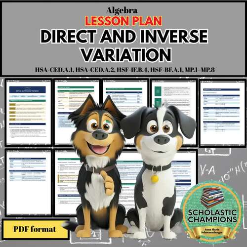 DIRECT AND INVERSE VARIATION - Algebra Lesson Plan by Scholastic Champions