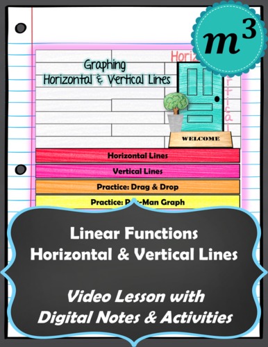 Preview of Linear Functions: Horizontal & Vertical Lines (video lesson)