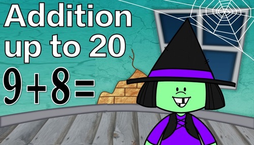 Preview of Halloween: Addition to 20 Fact Fluency: Math Brain Break