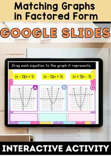 Matching Graphs in Factored Form | Google Slides™ by Math and Glitter