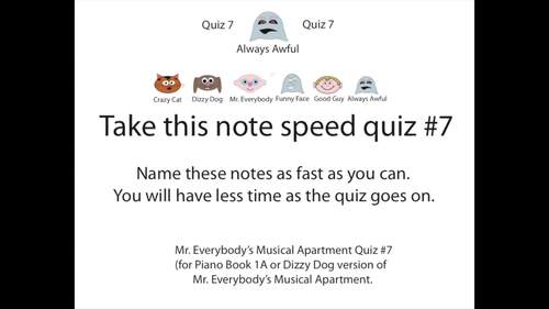 Preview of Mr. Everybody's Speed Quiz #7