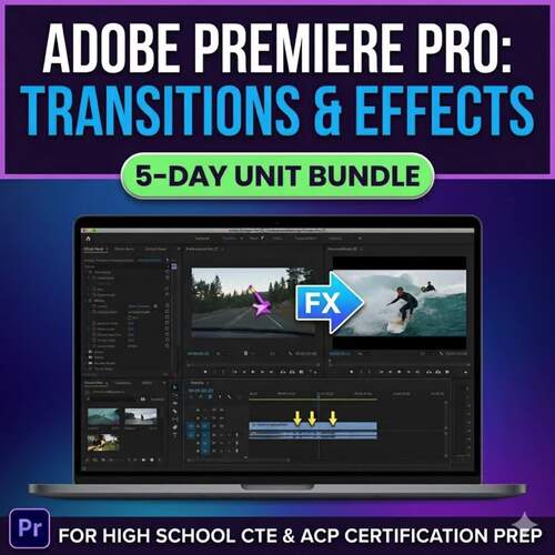 Adobe Premiere Pro 5-Day Bundle | Transitions, Effects, Quiz + Vocab ...