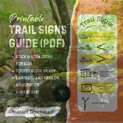 Trail Signs Guide Printable – Nature Activity – Scouts, Camps ...