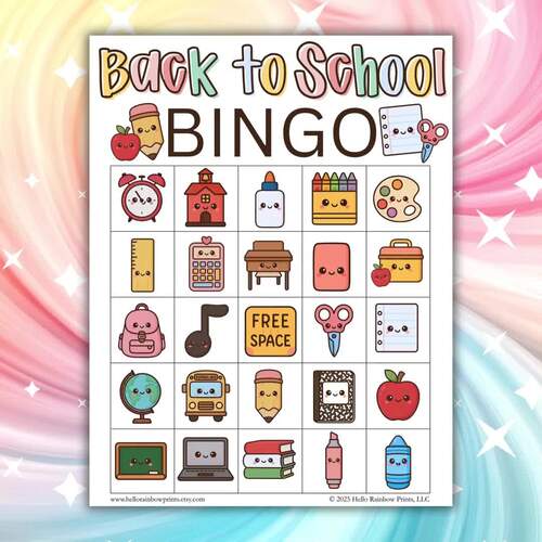 Back to School Bingo Game, First Day of School Fun Icebreaker Class ...