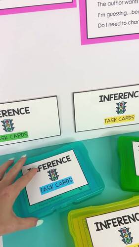INFERENCE TASK CARDS, READING COMPREHENSION, TEST PREP TASK CARDS