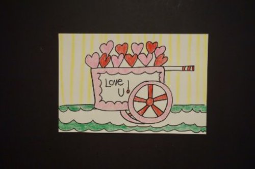 Preview of Let's Draw a Valentine's Cart!