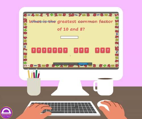 Math Digital Resource 6th Grade | GCF and LCM Secret Message by Matemaths