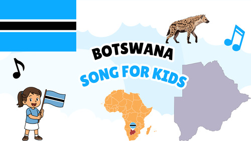 Preview of Botswana Song for Kids | Learn About Botswana | Africa Geography Music Video + L