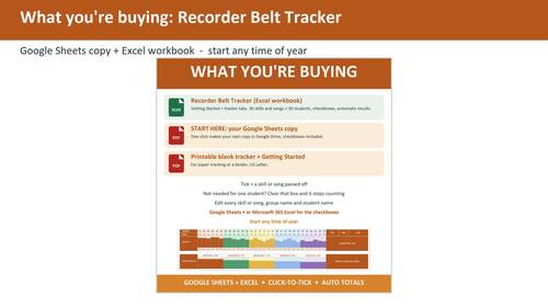Recorder Belt Tracker | Recorder Skills & Songs Checklist, Google ...
