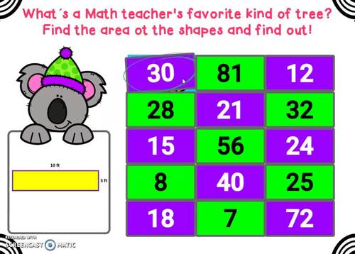 Area Boom Cards™ Distance Learning Geometry
