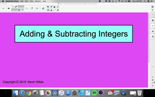Adding & Subtracting Integers Video by Kevin Wilda | TpT