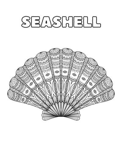 Printable Seashell Coloring Pages