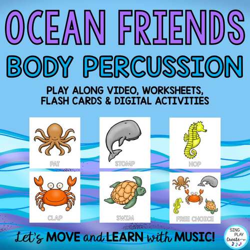 Ocean Friend Body Percussion Steady Beat Play Along Activity Video