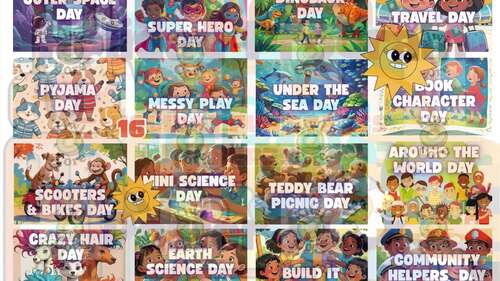 Holiday Program Theme Poster Pack by Kiwi Core | TPT