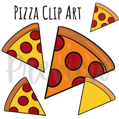 Pizza Clip Art and Patterns With Pepperoni and Cheese Junk Food | TPT