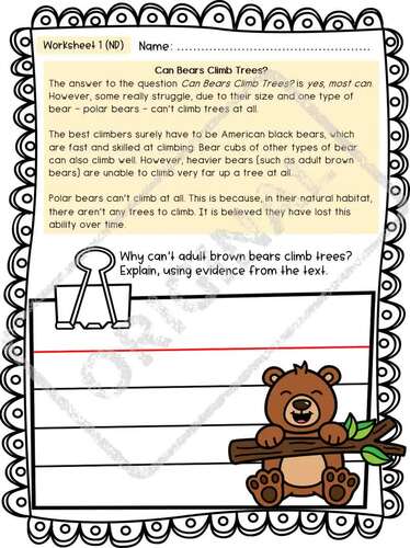 quoting-accurately-from-a-text-worksheets-nonfiction-tpt