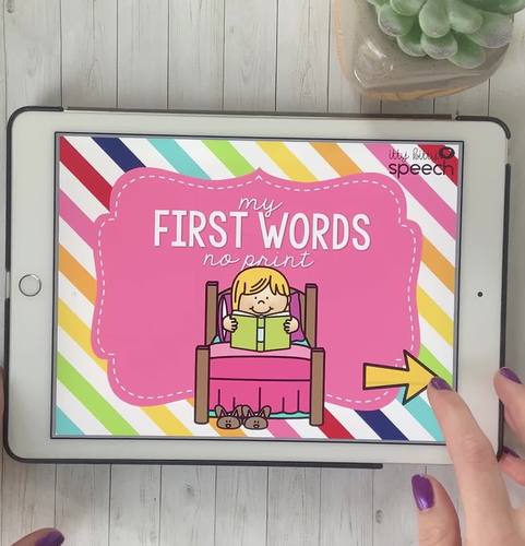 First Words Books for Speech Therapy (No Print) #apr22slpsgodigital