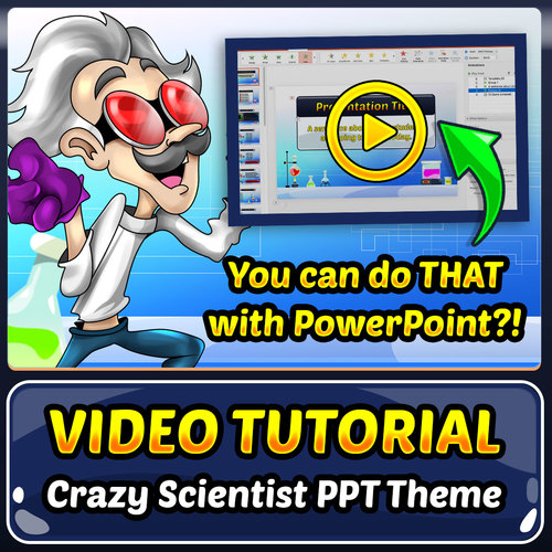 Preview of Video Tutorial - How to Customize the Crazy Scientist PowerPoint Theme