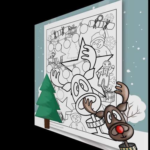 Christmas Coloring Pages by Catch-Up Learning | TPT