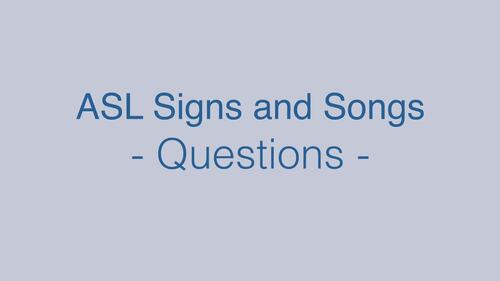 Preview of ASL: Questions - Who, where, why...