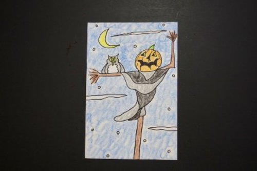 Preview of Let's Draw a Scarecrow Pumpkin!
