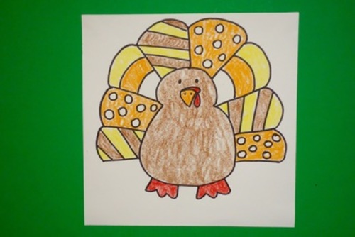 Preview of Let's Draw a Candy Corn Turkey!