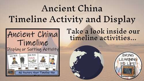 Ancient China Timeline | Sorting & Research Activity with Display