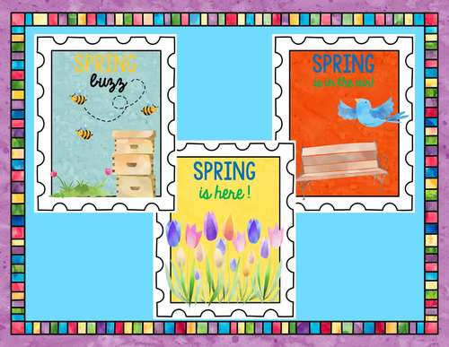 Digital Stickers for SeeSaw and Google Classroom Distance Learning - Spring