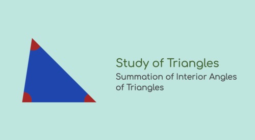 Preview of Montessori Geometry Summation of Interior Angles of a Triangle Presentation
