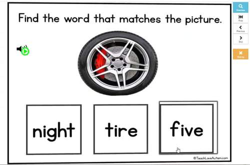 Long Vowel I Digital Task Cards by Teach Love Autism | TpT
