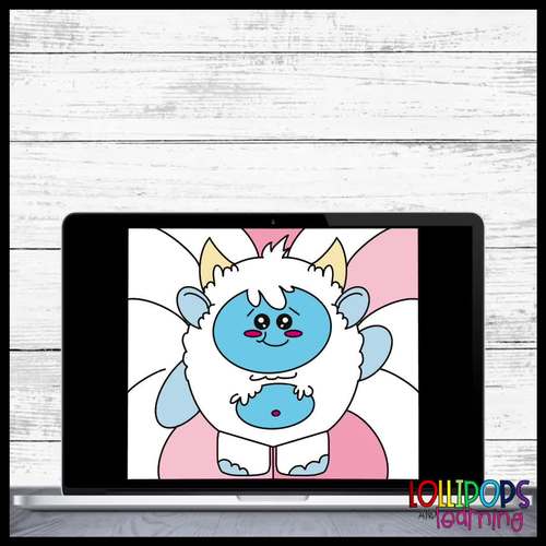 Winter Yeti Color by Code Clipart | Progression Clipart | Winter Clipart