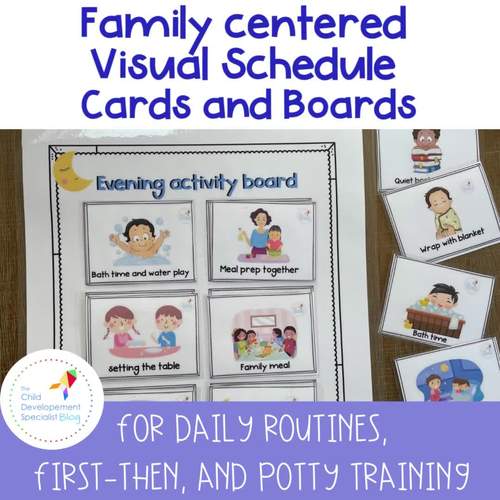 Family Centered Visual Schedule for Daily Routines, Potty Training and more