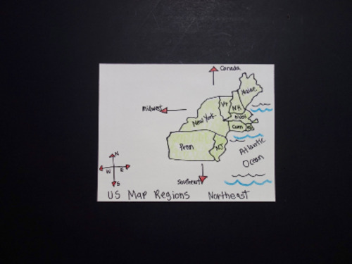 Preview of Let's Draw US Map Region - Northeast!