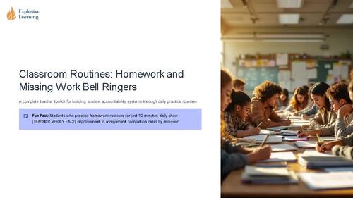 Classroom Routines Homework and Missing Work Bell Ringers complete teacher
