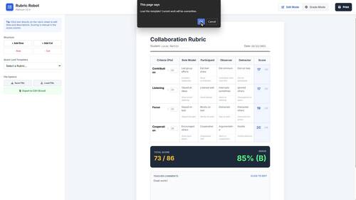Rubric Robot | Interactive Rubric Builder & Grader | Auto-Feedback ...