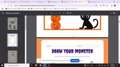 Halloween Activity Book by Achieve Academics | TPT