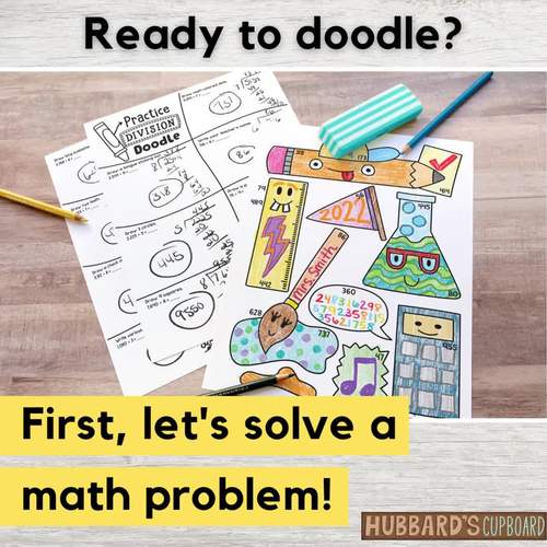Back to School Math - 1 & 2 Digit Divisor LONG DIVISION Practice - Option 3