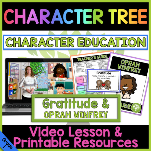 Preview of Gratitude & Oprah Winfrey | Character Education Video Lesson