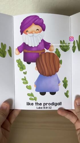 English and Spanish Parable of the Prodigal Son Craft for Church Sunday ...
