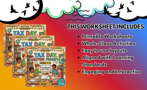 25 Tax Day Writing Prompts |Grades 3–8 |Creative, Civic & Critical ...
