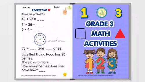 Little Red Riding Hood Math Activities | Grade 2-3 Math Worksheets | Multiplicat
