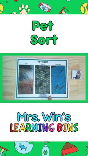 Pet Themed Activity, Hands On, Low Prep, Early Math & Science | Pet Sort
