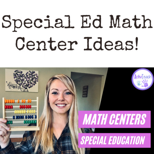 Preview of Special Education Math Centers Ideas Life Skills Math Rotations Math Stations