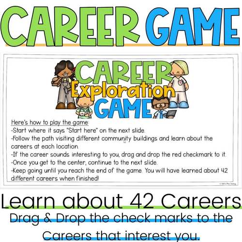 Career Exploration Game for Google Classroom Distance Learning TpT
