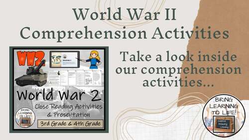World War II Close Reading Passage & Comprehension Activities | 3rd–4th ...