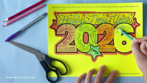 New Years 2026 Goal Setting Craft Activity | Back from Winter Break ...