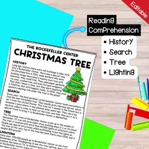 Rockefeller Christmas Tree Reading Comprehension Lighting History