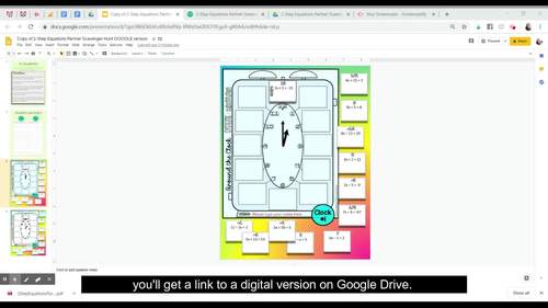 8th Grade Math Partner Scavenger Hunt Bundle - print and digital