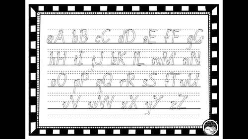 Alphabet Tracing Templates Nsw Foundation Font Handwriting By Miss