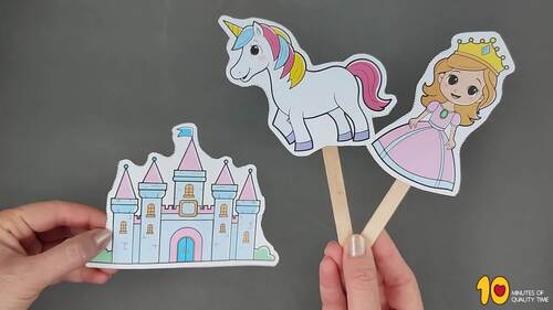 Princess and Unicorn Paper Dolls by 10 Minutes of Quality Time TPT
